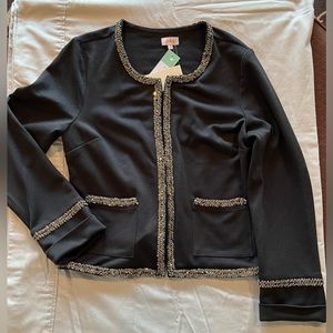 NWT - Pixley Ballina Open Embellished Jacket Black Size M